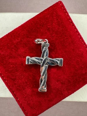 Подвеска в виде креста David Yurman из стерлингового серебра 925 пробы с гелиосом мужская - Изображение 1 из 4