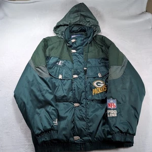 Vintage Green Bay Packers Jacket Mens XL NFL ProLine Football Logo Athletic - Picture 1 of 18