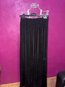 Hopsack Rock Maxirock Maxi Lang Schwarz S - Bild 1 von 4