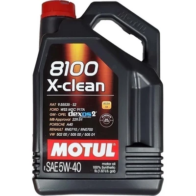 Motul 8100 X-Clean Synthetic Motor Oil 5W40 - 5 Liter - Image 1 of 4