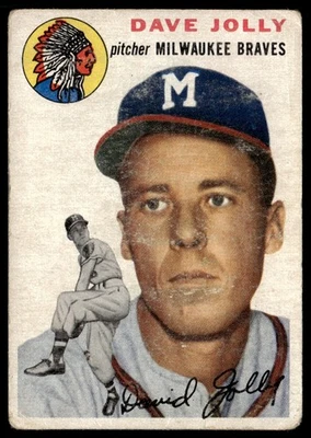 1954 Topps Dave Jolly Rookie LOW GRADE Set Break #188 - Image 1 of 2