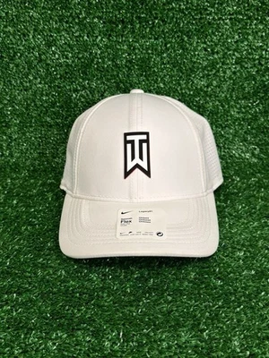 Gorra de golf Nike 2022 Dri-FIT Tiger Woods Legacy91 blanca/negra pequeña/mediana Foto 1 de 2