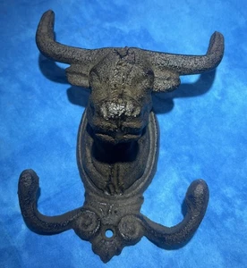 Cattlemen Ranchers Cowboys Antique Style Wall/ Door Hooks  Man Cave Bull - Picture 1 of 12