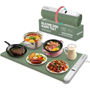 Food Warming Mat, Electric Warming Tray - 6 Heat Settings, Rollable & Portabl... - Picture 1 of 9