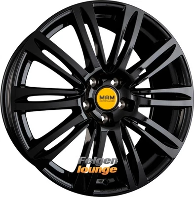 4x MAM MAM A4 Black Painted (BP) 7,5x17 ET45 5x112 Alufelgen 17 Zoll - Bild 1 von 4
