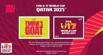 FIFA WORLD CUP QATAR 2025: FIFA U17 STAMP SHEET SET OF TWO M N H ***** - Image 1 of 2
