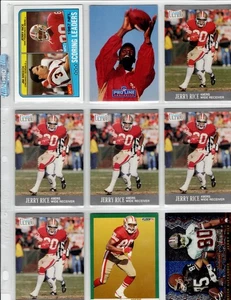 LOT of 18 ~ Jerry Rice NFL Trading Cards 1980s/1990s ~ San Francisco 49ers HOF - Picture 1 of 2