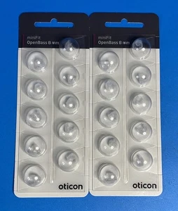 Lot de 2 (20 au total) - OTICON MiniFit 10 mm dômes ouverts pour prothèses auditives - NEUF - - Photo 1/1