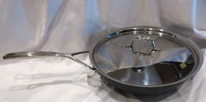 Demeyere Nonstick #348/25D 12" Wok Tripllnduc w/Lid Belgium VGUC - Picture 1 of 9