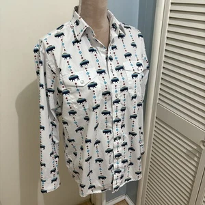 Panhandle Kid's Shirt Buffalo Print Western Long Sleeve Pearl Snap Cowboy XL/18 - Picture 1 of 21