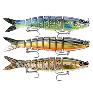 Multi Jointed Fish Lures 3 Pack - 5.5-inch (14cm) Slow Sinking Lifelike Swimb... - Picture 1 of 7