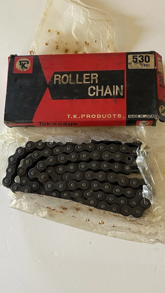 NOS VINTAGE T.K. PRODUCTS 530 (50) 94 LINKS ROLLER CHAIN HD HARLEY DAVIDSON - Изображение 1 из 1