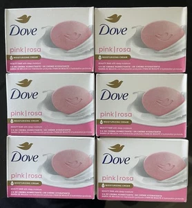 Barra de Jabón Hidratante Crema Rosa Dove Barra de Belleza 3.75oz 6 Unidades - Imagen 1 de 4