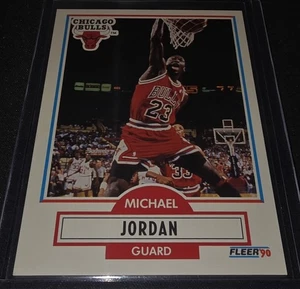 Fleer Michael Jordan #26 1990 error sin línea negra bajo información biográfica - Imagen 1 de 12