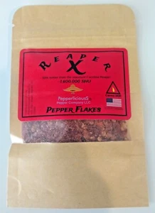 REAPER X PEPPER FLAKES 1/4oz / 7.09g ~33% hotter than standard Carolina Reaper - Picture 1 of 5