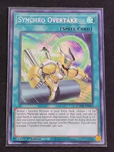 Yugioh Synchro Overtake DAMA-EN067 1st Edition Secret Rare NM/M Condition - Picture 1 of 4