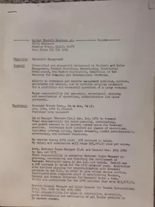 Walter Everett Brashear Harley Indian Hall Of Fame Husqvarna Employment Resume - Bild 1 von 2