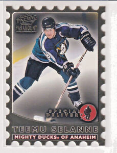 98/99 PACIFIC PARAMOUNT TEEMU SELANNE SPECIAL DELIVERY INSERT #2