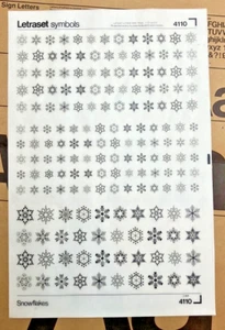 Vintage Letraset Rub-Down Transfer Symbole - Schneeflocken - Bild 1 von 1