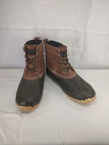 Red Head Mens Size 10 Duck Boots Thinsulate 200 G Insulated Brown Flannel Lined - Picture 1 of 6
