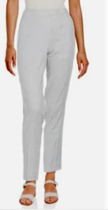 Theory Termin Linen-Blend Striped Pants L NWT $295 - Picture 1 of 3