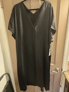 New Worthington XXL black satin dress - Picture 1 of 4