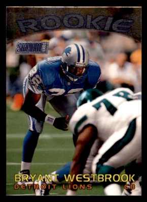 1997 Stadium Club Bryant Westbrook    Rookie #163 Detroit Lions - Image 1 of 2