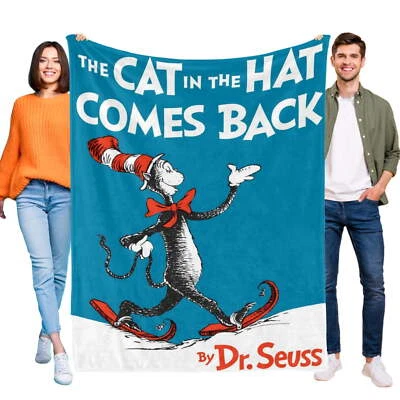 The Cat in the Hat Comes Throw Back Blanket for Kids for Couch Gifts Home Decor - Image 1 of 4