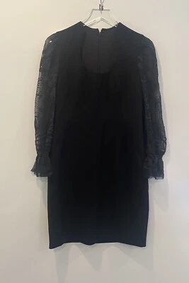 Elie Tahari Floral Embroidered Sheer Sleeves Cocktail Dress Womens Size 6 (1231) - Image 1 of 4