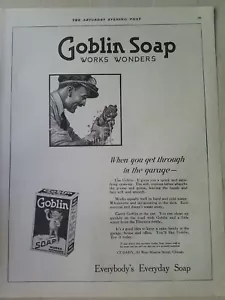El jabón Goblin 1920 hace maravillas cuando pasas por el garaje anuncio vintage - Imagen 1 de 1