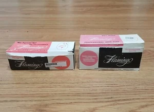 2 Flamingo Professional Hair Bob Pins Ball Tipped Brown Uncounted Open Boxes  - Picture 1 of 20