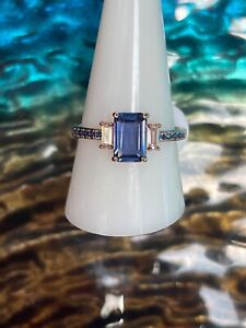 ✨NEW “Escape With Me” Blue Zircon Spinel Rose Gold plating RBP5285 size 10