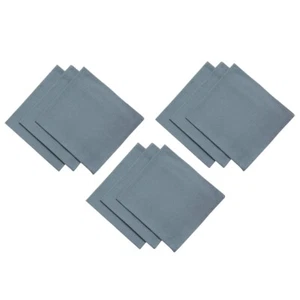 9 x Stoffservietten im Set 45x45 cm 100% Baumwolle Grau Textil Serviette - Bild 1 von 5