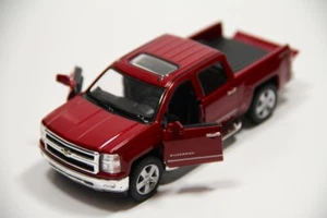 5" Kinsmart 2014 Chevrolet Silverado Truck Diecast Model Toy 1:46 Chevy - RED - Picture 1 of 3