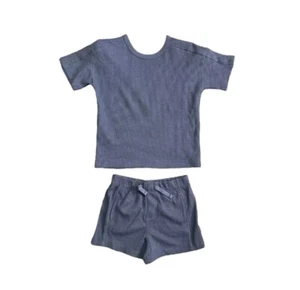 NWT Member's Mark Boy's 2 Piece Tee And Short Playwear Set Indigo Waffle 4T - Picture 1 of 4