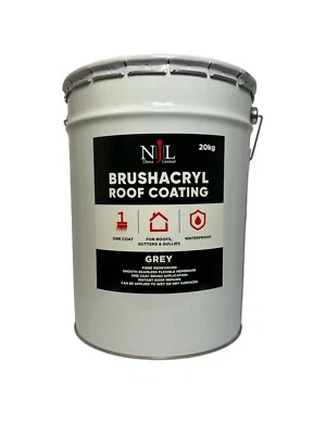 Acrylic Roof Coating Fibre Reinforced Instant Waterproofing 20KG Grey Njl Direct - Image 1 of 2