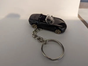 Mazda MX-5 Miata Keychain Key Ring Convertible Black Brand New Gold Rimsππππ - Picture 1 of 2