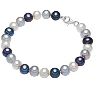 Valero Pearls Damen Perlen-Armband Sterling Silber Süßwasser-Zuchtperle - Bild 1 von 2