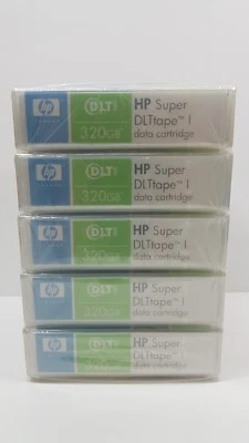 Lote de 5 cartuchos de datos HP Super DLT Tape I C7980A 320 GB Foto 1 de 4