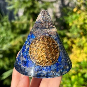 Cono de Cristal Orgonita Lapislázuli Cristal Natural Orgonitas Piedra Curativa Regalos - Imagen 1 de 5
