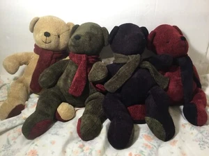 POTTERY BARN PLUSH CHENILLE 15" BEAR & SCARF w/TAG 4-DIFFERENT COLOR CHOICES - Picture 1 of 45