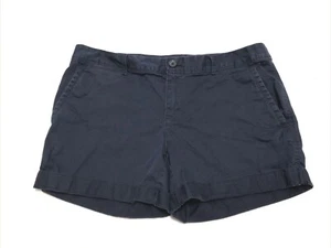 Banana Republic Blue Chino Shorts Size 6 Mid Rise Cuffed Stretch Pockets Preppy - Picture 1 of 8