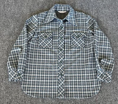 Camisa de franela Country Miss para mujer talla 16 de colección azul gris a cuadros cabaña al aire libre  Foto 1 de 4