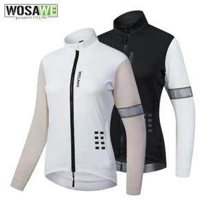 WOSAWE Women Winter Fleece Cycling Jacket Road Bike YKK Zippers Windproof Coat - Picture 1 of 14