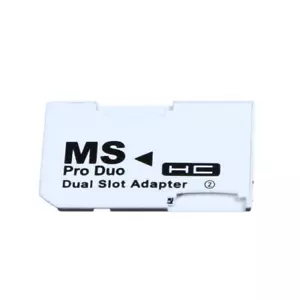 Dual Slot Micro For SD SDHC TF to Memory Stick MS Card Pro Duo Reader Adapt - Picture 1 of 3