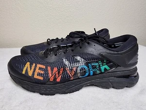 ASICS Gel Men's Shoes Mesh Running NYC 1011A021-001 New York Black Size 13 - Picture 1 of 15