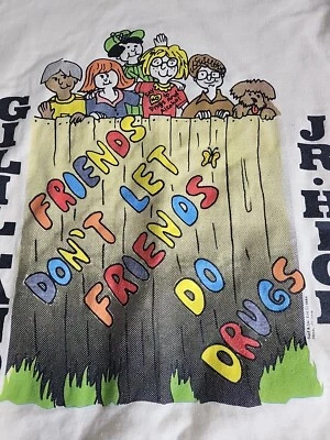 Vintage Single Stitch 1988 Tshirt LG Crewneck Friends Don't Let Friends Do Drugs - Image 1 of 4