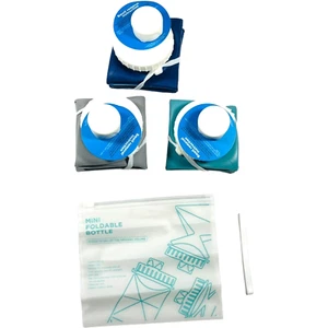 Water Bottle Collapsible Silicone Folding 600ml - 3 Pack - NEW - Picture 1 of 14