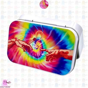 Michelangelo Kristall/Schmuck/Münzen/Stücke Stücke/Make-Up 1 Unze Scharnierdeckel Metallbox - Bild 1 von 7