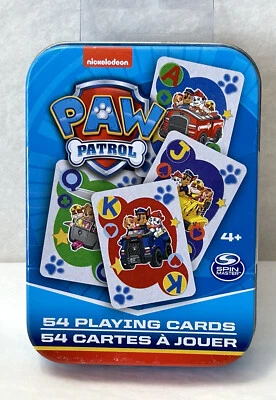 New Paw Patrol Playing Cards in Storage Tin. Stocking Stuffer (SH6) - Image 1 of 3